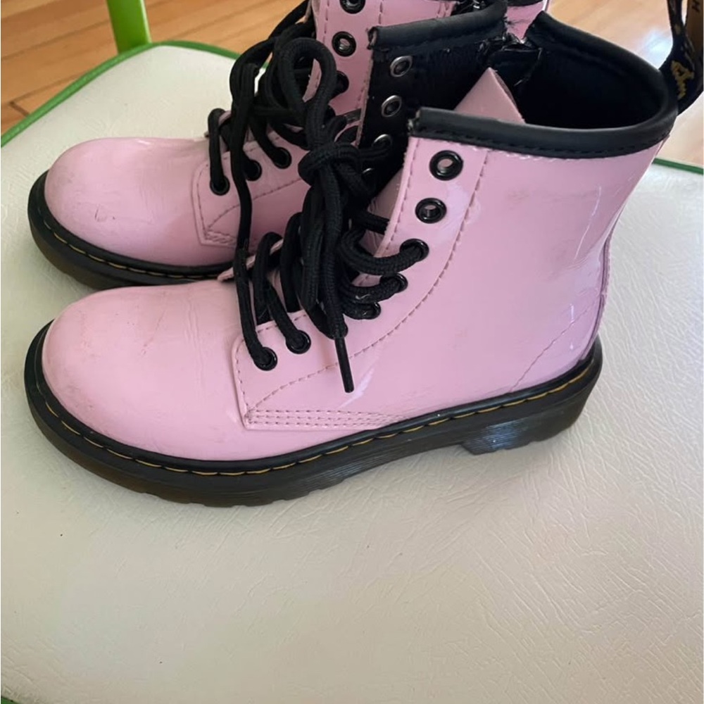 Pink Lace-Up Boots